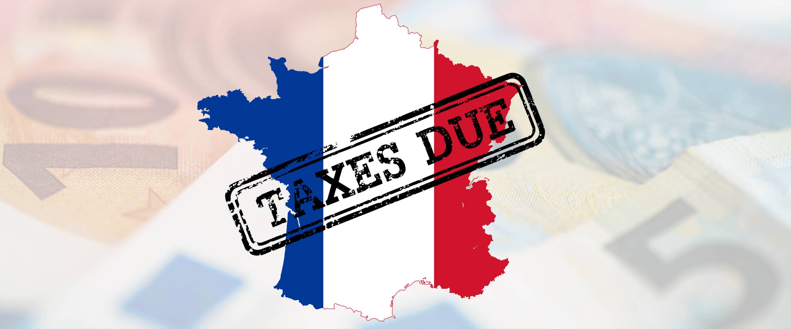 Taxes Due French flag and country