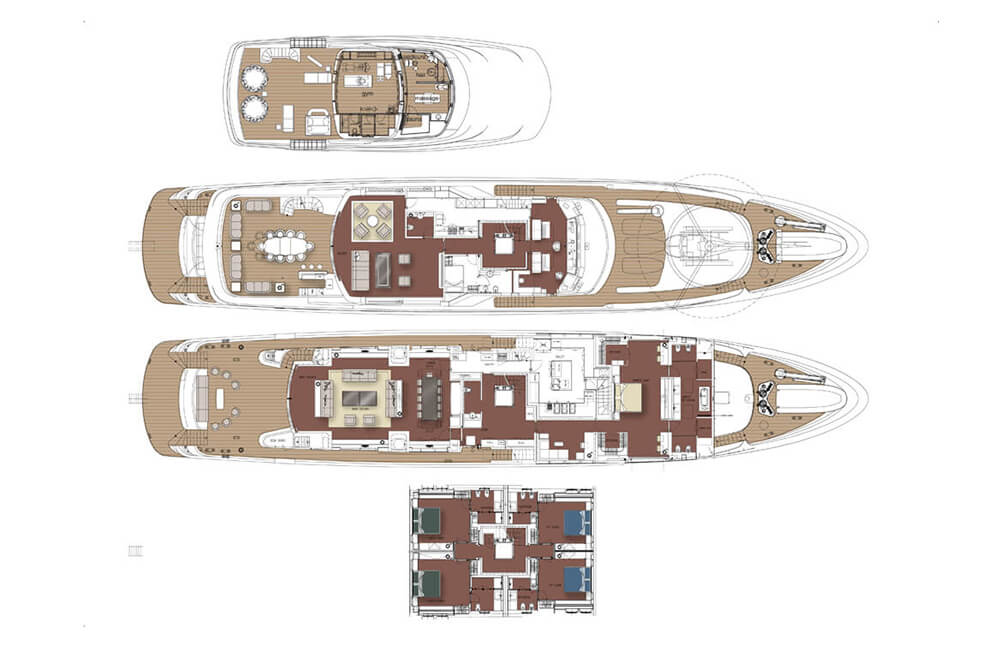 Yacht Baglietto general arrangement
