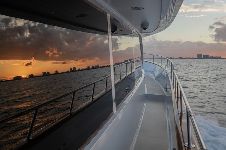 Yacht Favor Side Deck Underway