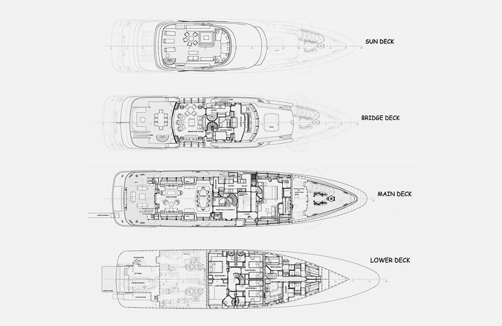 Yacht Kathleen Anne general arrangement