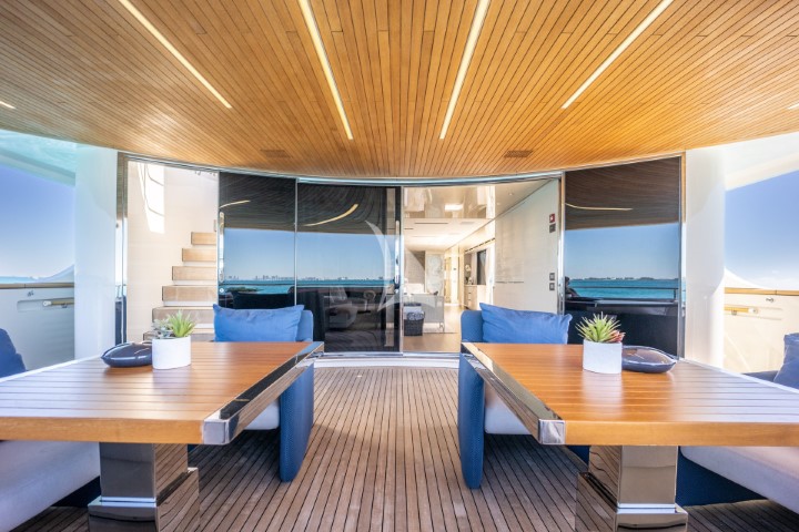 yacht phoenix lower deck back view