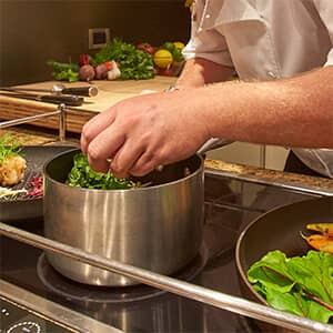 Chef preparing a meal