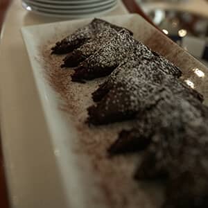 Chocolate dessert platter