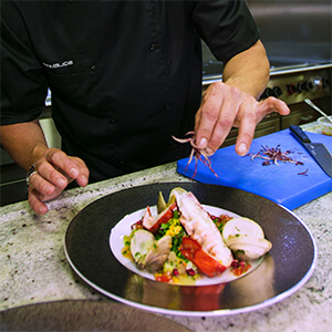 Executive Chef preparing a meal
