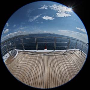 Fisheye Yacht Stern Deck