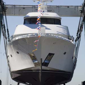 Image of yacht lifted from water