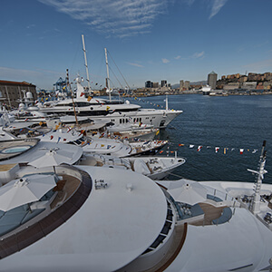 Lined Up Yachts