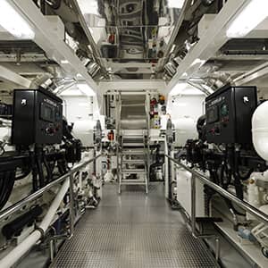 Symmetrical engine room