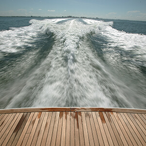 Wake From Yacht Stern