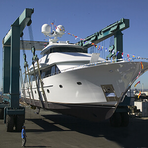 Yacht Lifted From Water